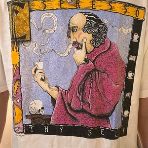 Vintage Fabric art espresso t shirt